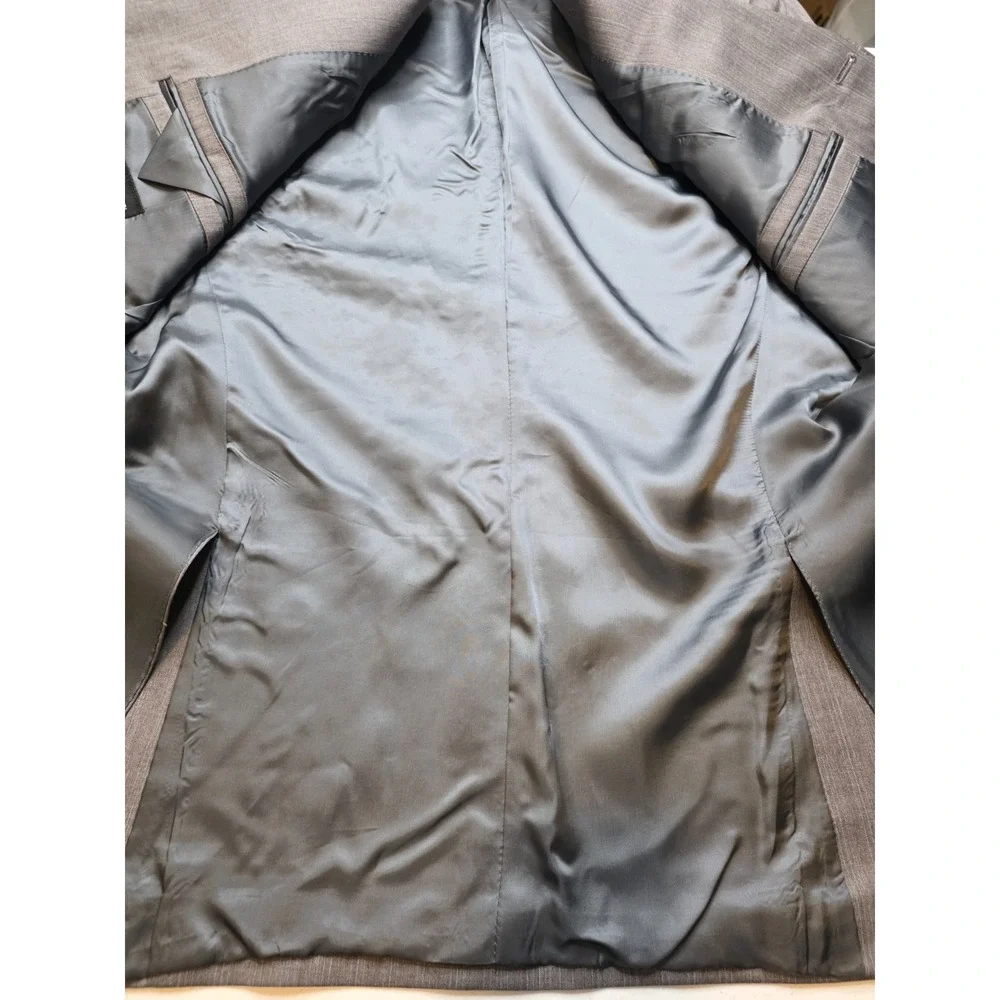 Pronto Uomo Blazer Mens 44R Gray‎ Super 120's Wool Sport Coat Jacket 3 Buttons